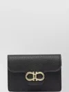 Ferragamo Gancini-plaque Leather Wallet In Black