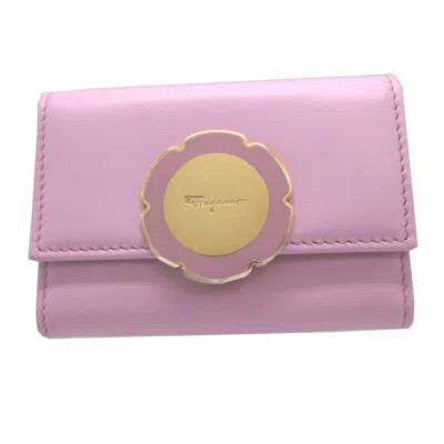 Pre-owned Ferragamo Leather Keycase () In Pink