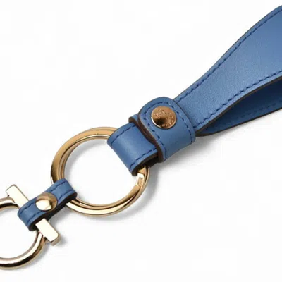 Pre-owned Ferragamo Leather Keyring () In Blue