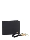 Ferragamo Gancini Wallet And Keyring Set In Black
