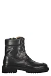 Ferragamo Leather Lace-up Boots In Black