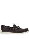 Ferragamo Leather Lace-up Loafers In Brown