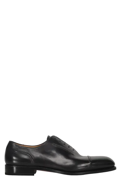 Ferragamo Square Head Niujin Shoes In Black