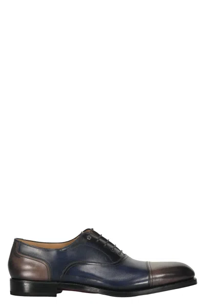 FERRAGAMO LEATHER LACE-UP SHOES