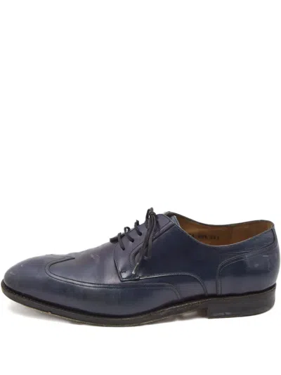 Pre-owned Ferragamo Leather Lace-up Shoes In Blue