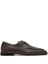 Ferragamo Leather Lace-up Shoes In Brown