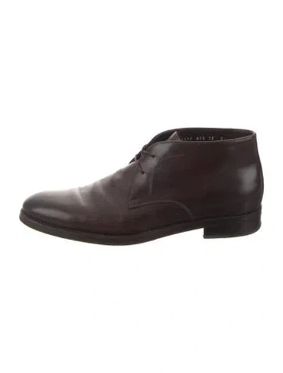 Pre-owned Ferragamo Leather Lace-up Boots In Multi