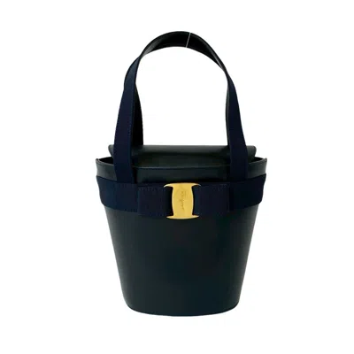 Pre-owned Ferragamo Leather Leather Handbag () In Blue