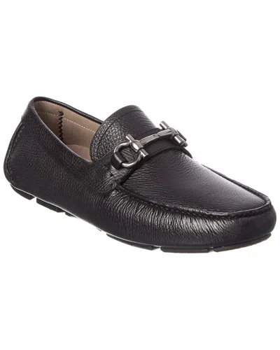 Ferragamo Leather Loafer In Black