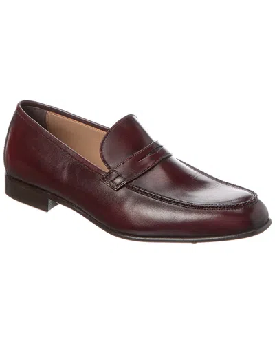 Ferragamo Leather Loafer In Brown