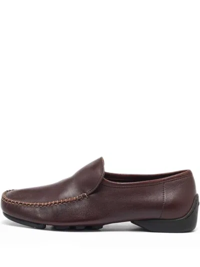 Pre-owned Ferragamo Leather Loafers In Brown