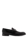 Ferragamo Leather Moccasins In Black