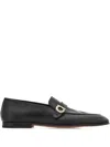 Ferragamo Tramezza Loafer With Gancini Ornament In Black