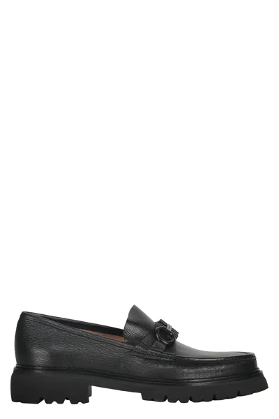 FERRAGAMO LEATHER LOAFERS