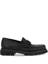 Ferragamo Moccasin With Gancini Ornament In Black