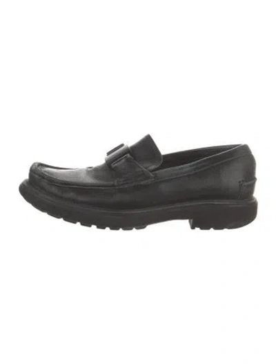 Pre-owned Ferragamo Leather Loafers In Black