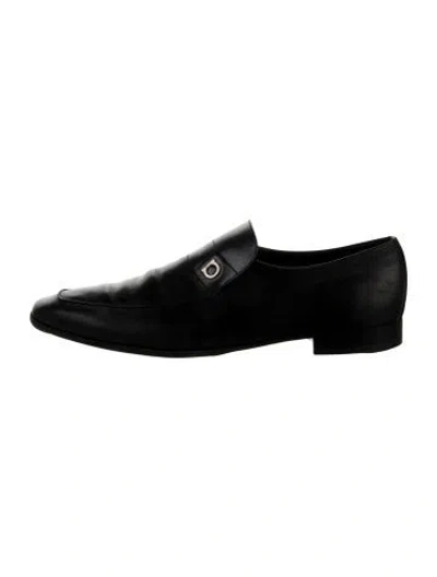 Pre-owned Ferragamo Leather Loafers In Black