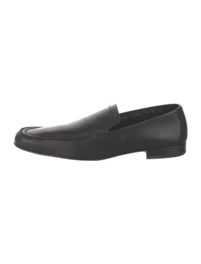 Pre-owned Ferragamo Leather Loafers In Black