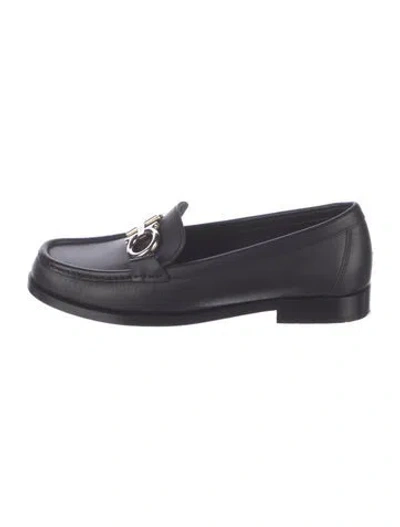Pre-owned Ferragamo Leather Loafers In Black