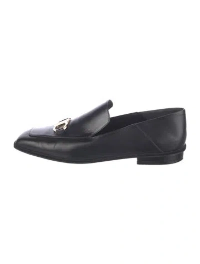 Pre-owned Ferragamo Leather Loafers In Black