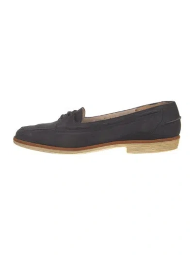 Pre-owned Ferragamo Leather Loafers In Blue