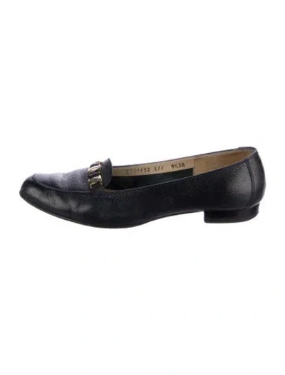 Pre-owned Ferragamo Leather Loafers In Blue