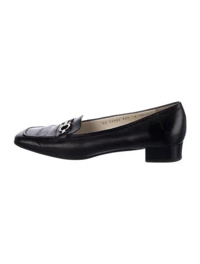Pre-owned Ferragamo Leather Loafers In Blue