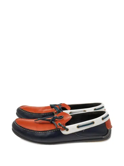 Pre-owned Ferragamo Leather Loafers In Blue