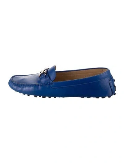 Pre-owned Ferragamo Leather Loafers In Blue