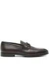 Ferragamo Leather Loafers In Brown