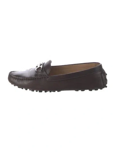 Pre-owned Ferragamo Leather Loafers In Brown