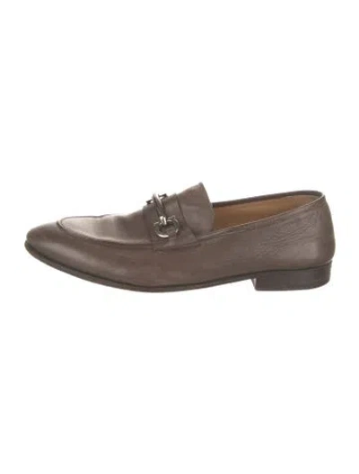Pre-owned Ferragamo Leather Loafers In Brown