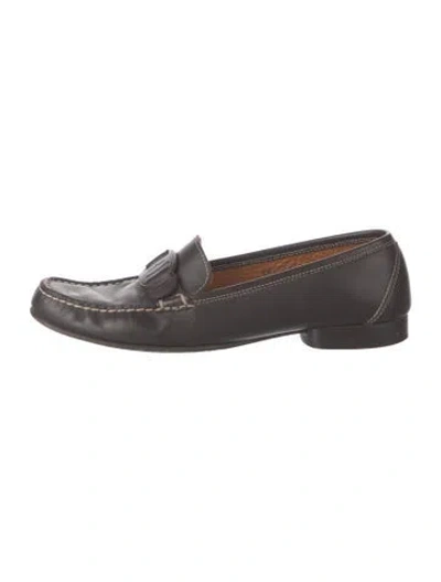 Pre-owned Ferragamo Leather Loafers In Brown