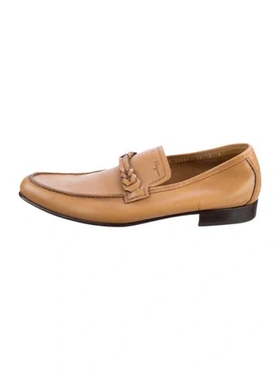 Pre-owned Ferragamo Leather Loafers In Brown