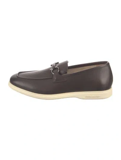 Pre-owned Ferragamo Leather Loafers In Brown