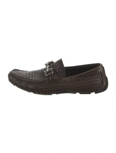 Pre-owned Ferragamo Leather Loafers In Brown