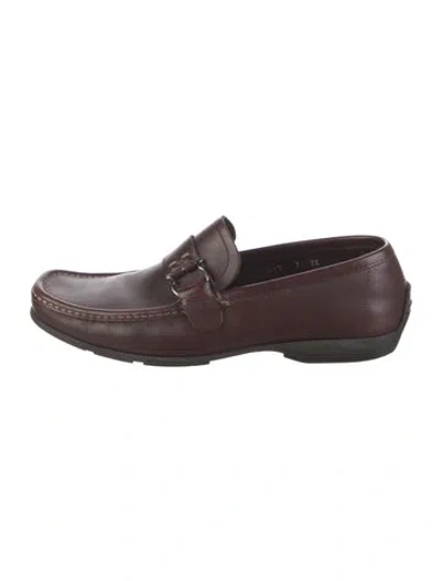Pre-owned Ferragamo Leather Loafers In Brown