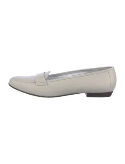 Pre-owned Ferragamo Leather Loafers In Gray