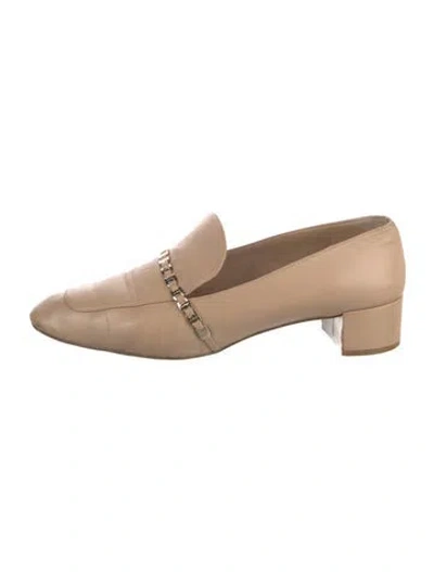 Pre-owned Ferragamo Leather Loafers In Neutral