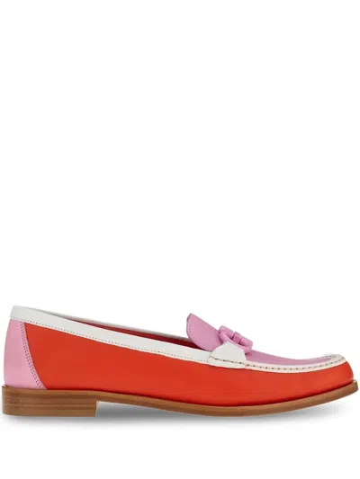 Ferragamo Leather Loafers In Pink