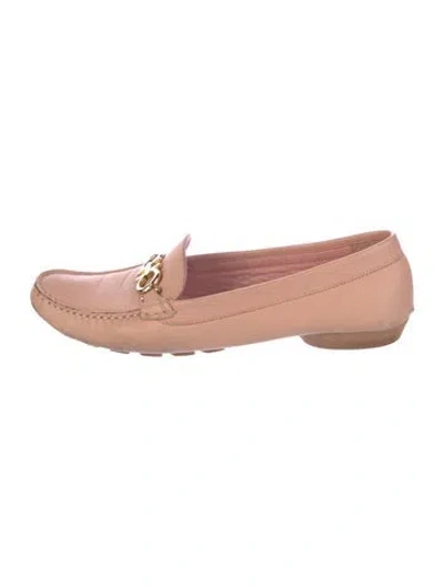 Pre-owned Ferragamo Leather Loafers In Pink