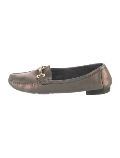 Pre-owned Ferragamo Leather Loafers In Silver