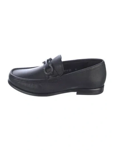 Pre-owned Ferragamo Leather Loafers W/ Tags In Black