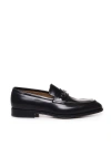 FERRAGAMO LEATHER LOAFERS WITH GANCINI