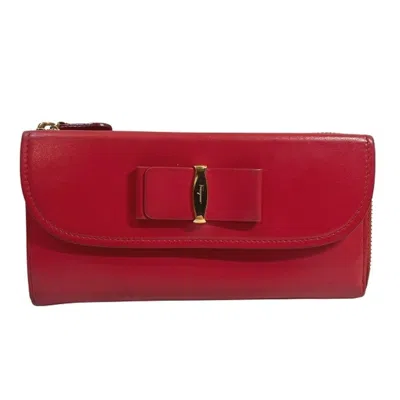 Pre-owned Ferragamo Leather Long Wallet (bi-fold) ()