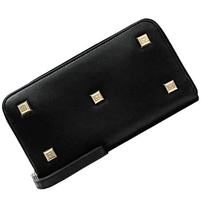 Pre-owned Ferragamo Leather Long Wallet (bi-fold) () In Black