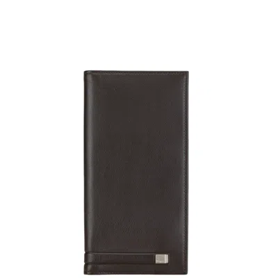 Pre-owned Ferragamo Leather Long Wallet (bi-fold) () In Brown
