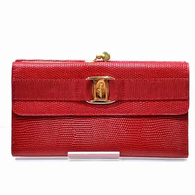 Pre-owned Ferragamo Leather Long Wallet (tri-fold) () In Multi