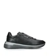 Ferragamo Leather Low-top Sneakers In Black