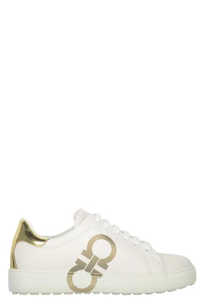 Ferragamo Leather Low-top Sneakers In White